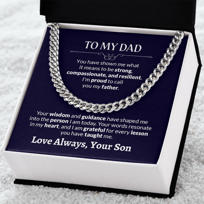 To My Dad | Cuban Link Chain