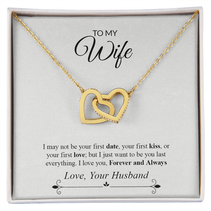 To My Wife | Interlocking Hearts necklace